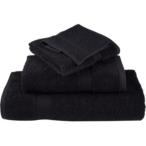  6-dijelni vrhunski set ručnika SOLUND crni 600 gsm Slike