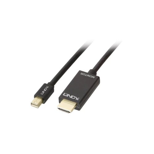 Lindy Mini-DisplayPort / HDMI adapterski kabel Mini DisplayPort utikač, HDMI-A utikač 2.00 m crna 36927 DisplayPort kabel Cijene