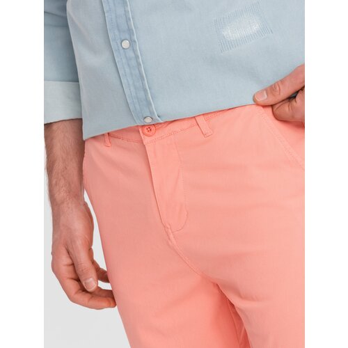 Ombre Men's chinos shorts with denim trim Cene