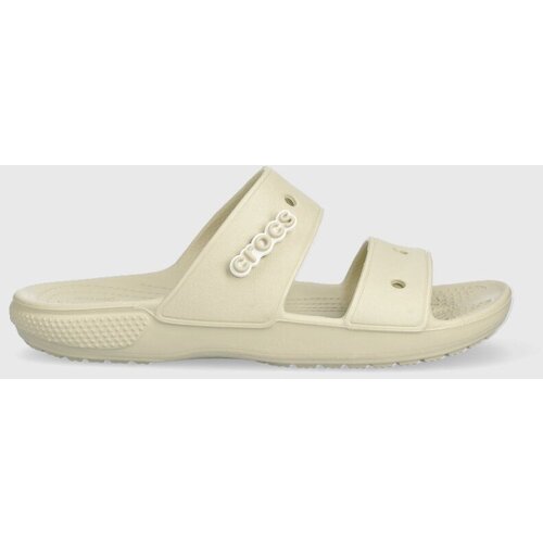 Crocs Natikači Classic Sandal ženski, bež barva, 206761 Slike