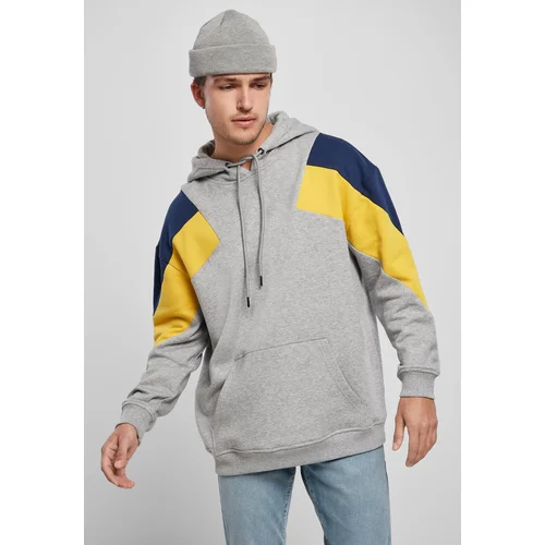 Urban Classics Oversize 3-Tone Hoody Grey/Honey/Navy Blue