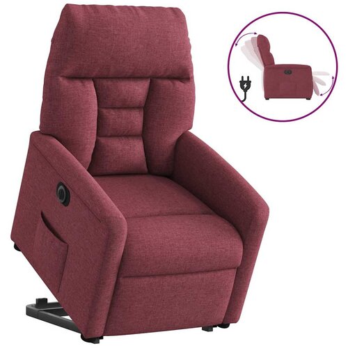 vidaXL Električni naslanjač s funkcijo vstajanja vinsko rdeč Cene