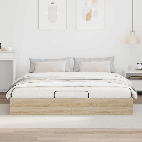  Otomanski krevet s pohranom Sonoma hrast 203 x 160 x 25 cm Slike