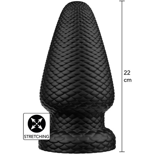 Hidden Desire Extreme Giant Dragon Butt Plug PVC Black XXL Slike