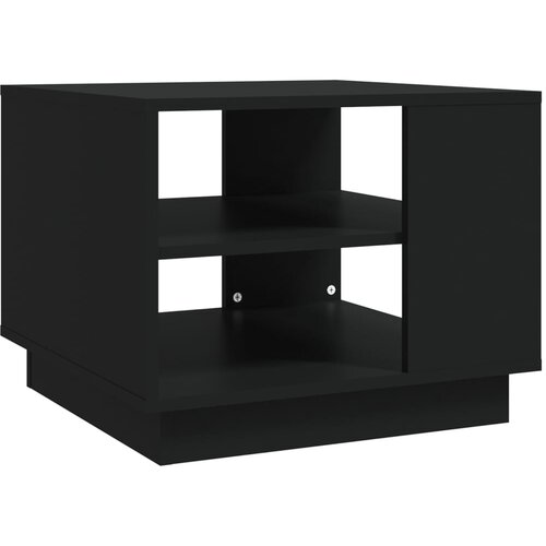 Maison Chic Klubska mizica - kavna mizica - Nizka mizica črna 55x55x43 cm iverna plo&amp;scaron;ča, (21753864) Slike