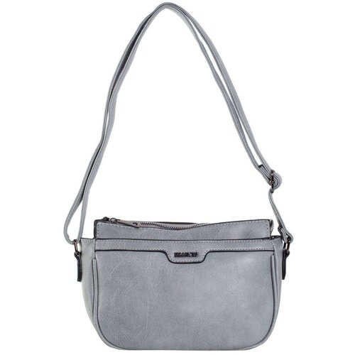 Fashion Hunters Gray messenger bag made of ecological leather Slike