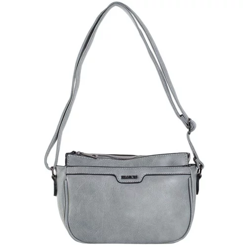 Fashion Hunters Gray messenger bag made of ecological leather