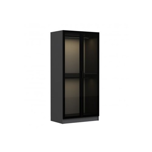 Hanah home Kale Glass Anthracite 190 Ormar, 90x190x52cm, Crni Slike