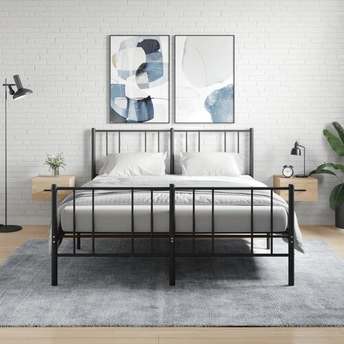 VidaXL Stenska nočna omarica 2 kosa sonoma hrast 35x35x20 cm Slike