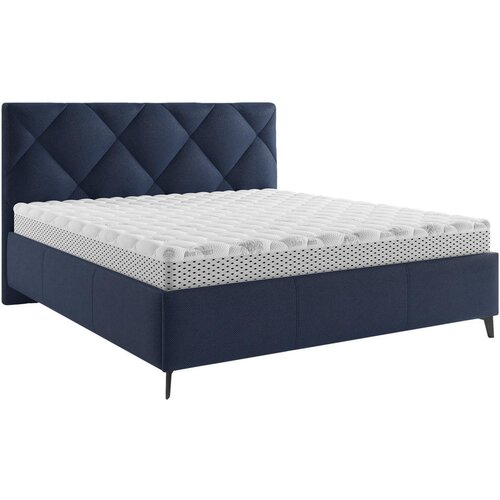 MID.YOU OBLAZINJENA POSTELJA 180 cm x 200 cm , tekstil temno modra Slike
