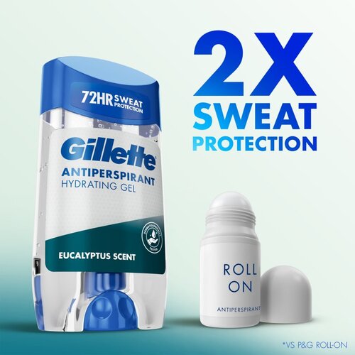 Gillette Antiperspirant Hydrating Gel Eucalyptus Scent gel antiperspirant s hidratantnim učinkom za mu&amp;scaron;karce 70 ml Slike
