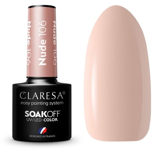 Claresa trajni lak za nokte uv/led Nude 106 5g Slike