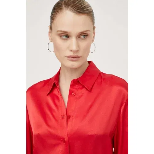 Samsoe Samsoe Košulja za žene, boja: crvena, regular, s klasičnim ovratnikom