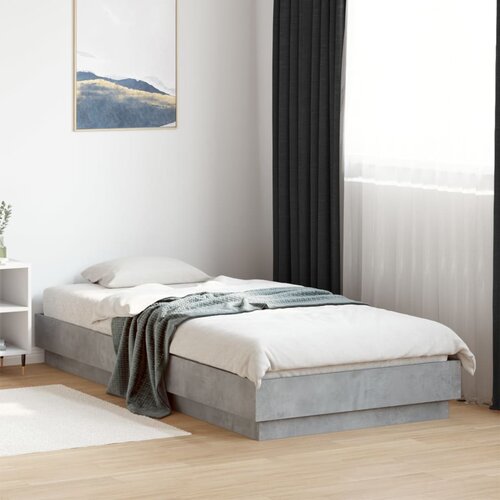Furnova Posteljni okvir betonsko siv 90x200 cm inženirski les, (21934621) Slike