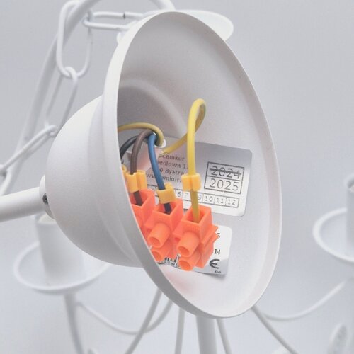  Beli luster na lancu DONATO 5xE14/40W/230V Slike