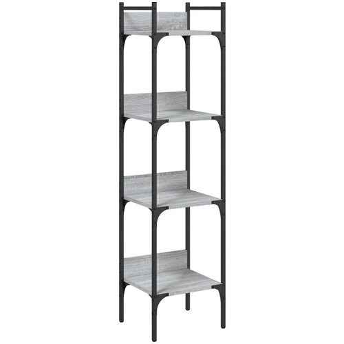 Maison Chic Knjižna omara - Knjižna polica - Knjižni regal 4-nadstropna siva sonoma 35x30x138,5 cm, (21723469) Slike