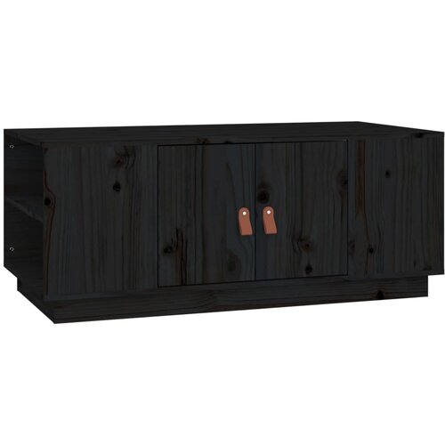 Maison Chic Klubska mizica - kavna mizica - Nizka mizica črna 100x50x41 cm trdna borovina, (21753471) Cene