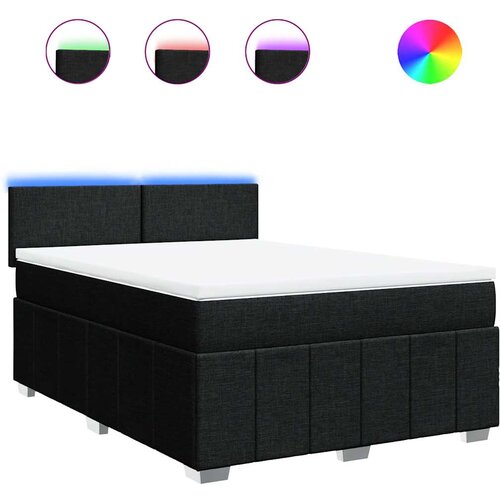 Maison Chic Box spring postelja - Vzmetna postelja z vzmetnico črna 140x200 cm blago SL18094, (21885305) Cene