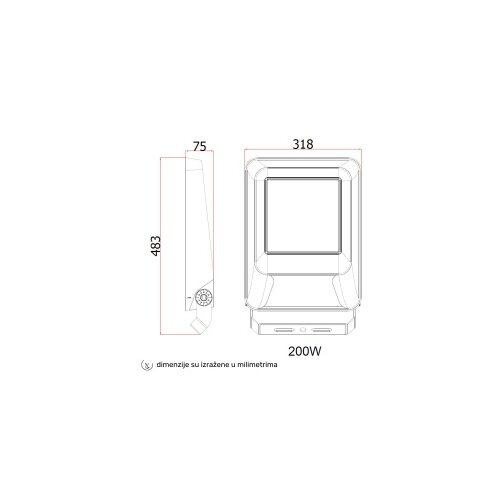  LED REFLEKTOR FL200W-08 4000K IP65 Slike