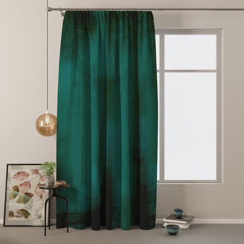 Restilo Zelena žametna zavesa AmeliaHome Velvety, 245 x 140 cm Slike