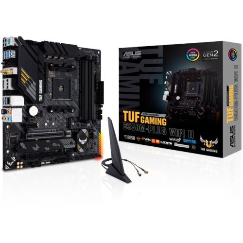 Asus TUF GAMING B550M-PLUS Wi-Fi6 RGB USB-C AM4 DDR4 mATX gaming osnovna plo&amp;scaron;ča Slike