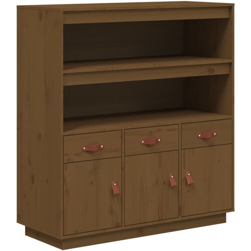 Maison Chic Visoka omara - Komoda - Predalnik medeno rjava 100x40x108,5 cm trdna borovina, (21719616) Cene