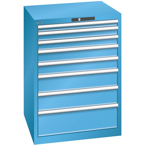 LISTA Predalnik z 8 predali, ŠxGxV 717 x 725 x 1000 mm, svetlo moder Cene