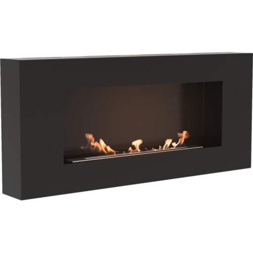 Kratki Zidni bio kamin Delta flat tuv, Crni Cene