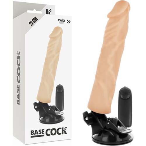 BaseCock Vibrator Realistic Remote Control Fl 21,0 Cm Cene