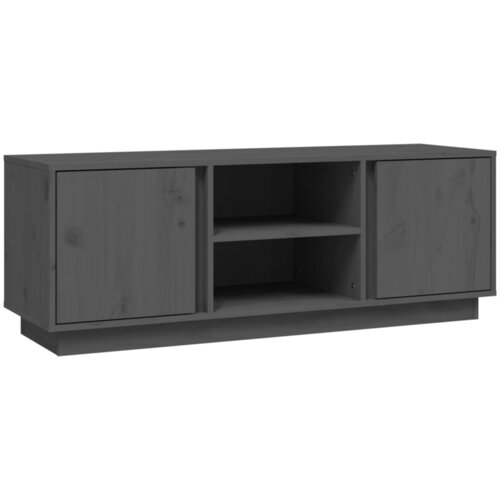 Maison Chic TV omarica - TV stojalo - Televizijska omarica siva 110x35x40,5 cm trdna borovina, (21701004) Slike
