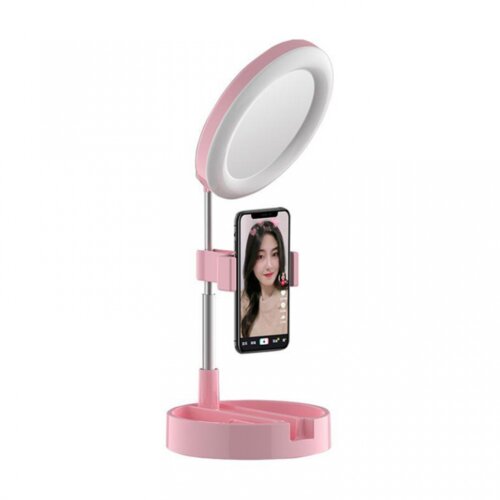 Selfie LED Ring light G3 16cm sa stalkom roze Cene