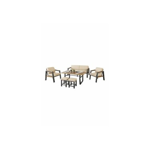 Hanah home baštenske garniture leo 3+1+1+2 beige Cene