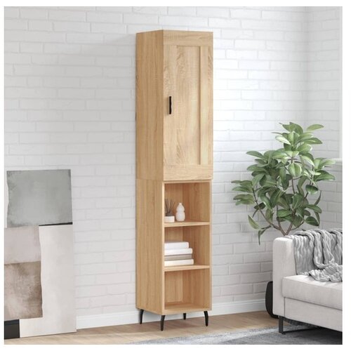 vidaXL Visoka komoda hrasta sonome 34 5x34x180cm od konstruiranog drva Cijene