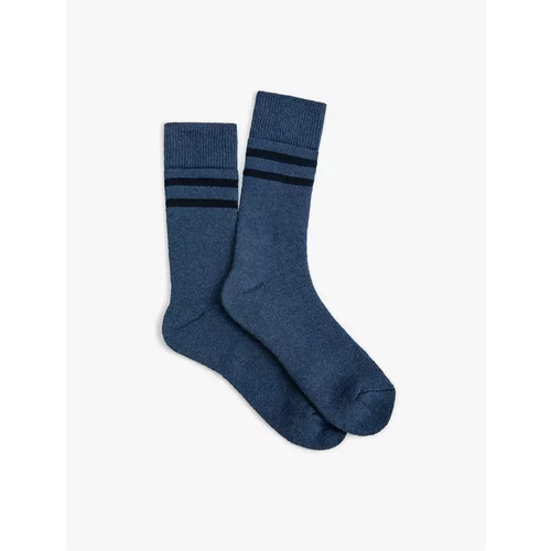 Koton Towel Socks Socket Line Patterned