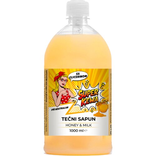 Super Kewa Tečni sapun, Med i mleko, 1000ml Slike