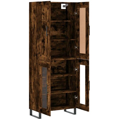 vidaXL Visoka komoda dimljeni hrast 69 5x34x180 cm konstruiranog drva Cijene