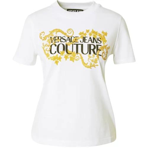 Versace Jeans Couture Majica šafran / tamo žuta / crna / bijela