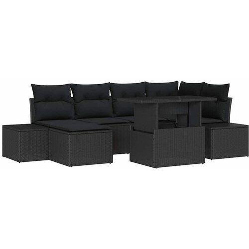  Sjedeća garnitura za vrt 7 kom. poliratan 264 x 154 x 85 cm Slike