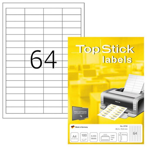 Herma Univerzalne etikete Topstick 8730, (48,3 x 16,9 mm), 100/1 Slike