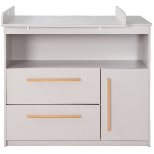 Roba Svijetlo siva dječja komoda s promjenjivim stolom 107x98x75 cm Lea – Cijene