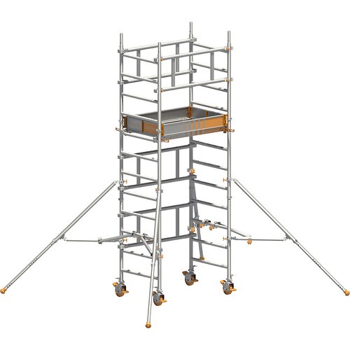 Layher Pomični oder za eno osebo SoloTower, velikost ploščadi 1,15 x 0,8 m, delovna višina 4,15 m Cene