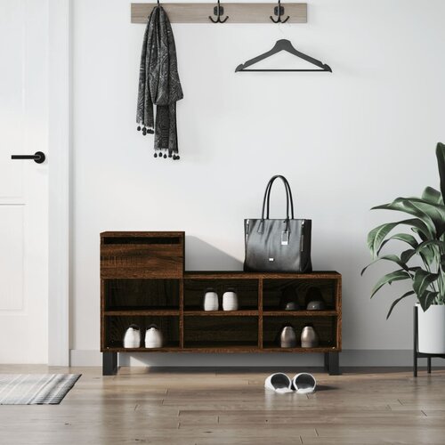  The living store omarica za čevlje rjav hrast 102x36x60 cm inženirski les - omarica za čevlje, (21485657) Cene