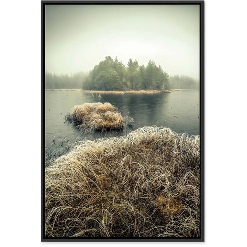  Slika - Autumn in the Wetlands (1 Part) Vertical 80x120 U crnom drvenom okviru Cijene