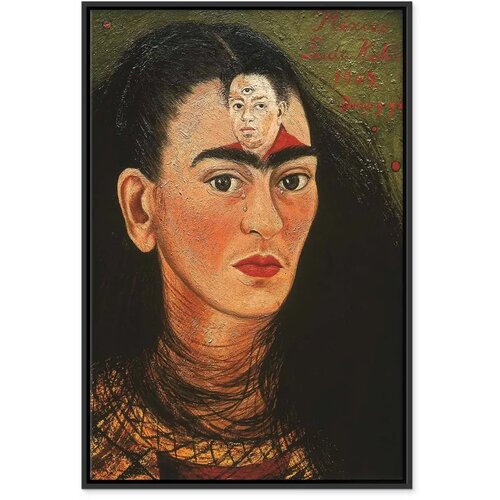  Slika - Frida Kahlo &amp;ndash; Diego and I 40x60 U crnom drvenom okviru Slike