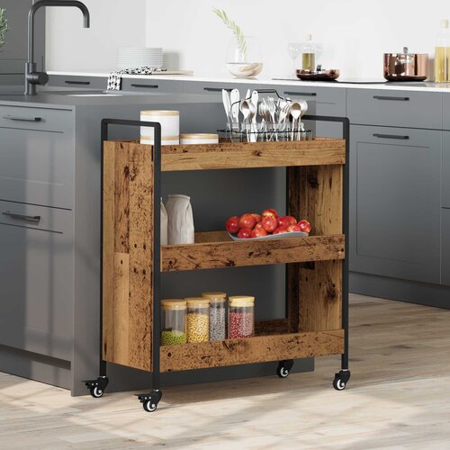 Kuhinjski kolica Staro drvo 70 x 30 x 82 cm Konstruirano drvo Cene
