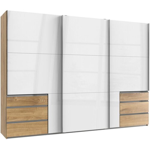 Modern Living Omara Z Drsnimi Vrati Level 36 D, Bela, Barva Hrasta Cene