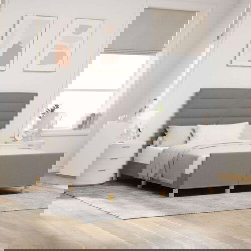  Postelja v taupe barvi, 140x200 cm tkanina, (22049194) Slike