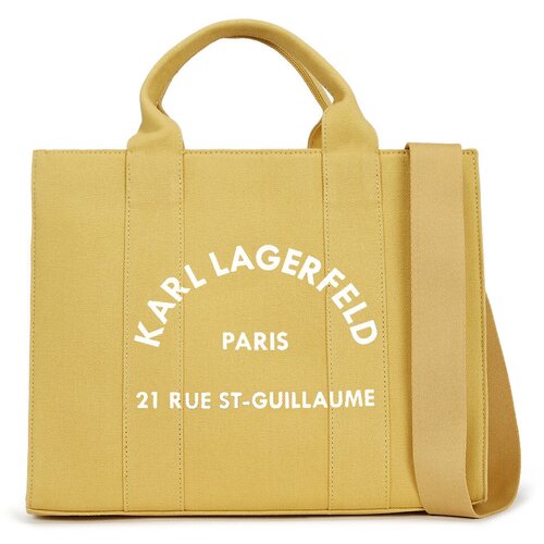 Karl Lagerfeld Nakupovalna torba rumena / bela Slike