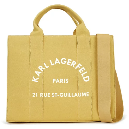 Karl Lagerfeld Nakupovalna torba rumena / bela