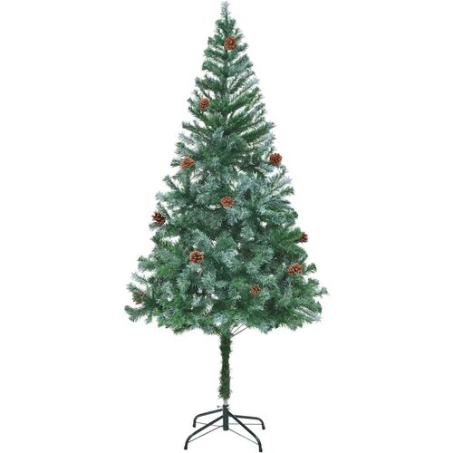  Umjetno božićno drvce s stalakom Zelena 180 cm PVC i čelik Slike